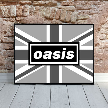 Oasis Union Jack Flag Print - Grey