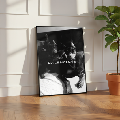 Luxury Balenciaga Doberman Dog Print