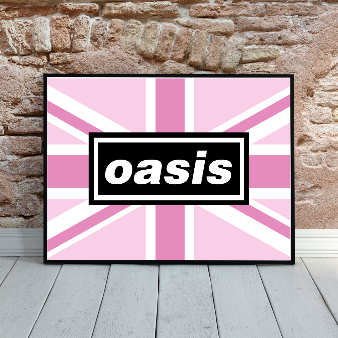 Oasis Union Jack Flag Print - Pink