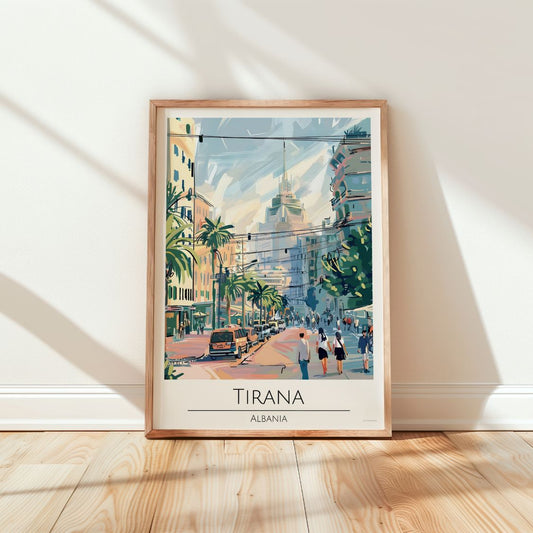 Albania, Tirana  Travel Print Poster