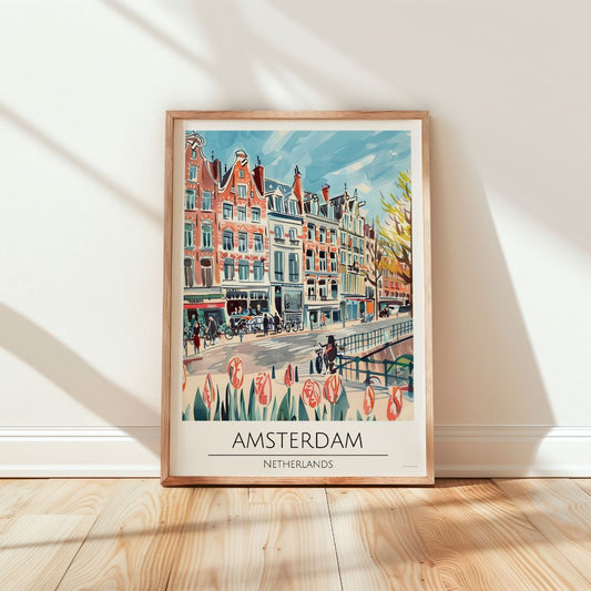 Amsterdam - Netherlands Travel Poster