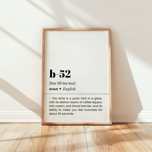B-52 Word Definition Poster