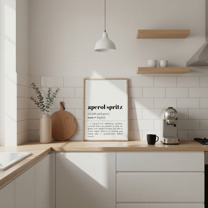 Aperol Spritz Word Definition Poster