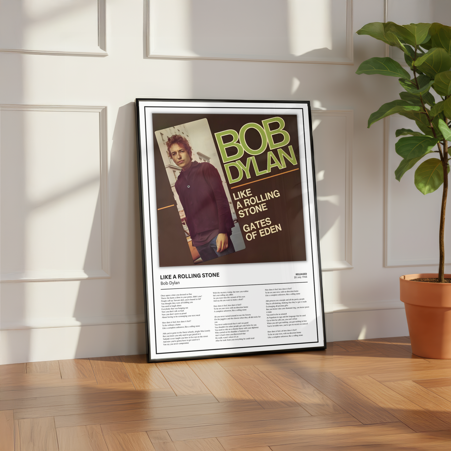 Bob Dylan Like A Rolling Stone Lyrics Print