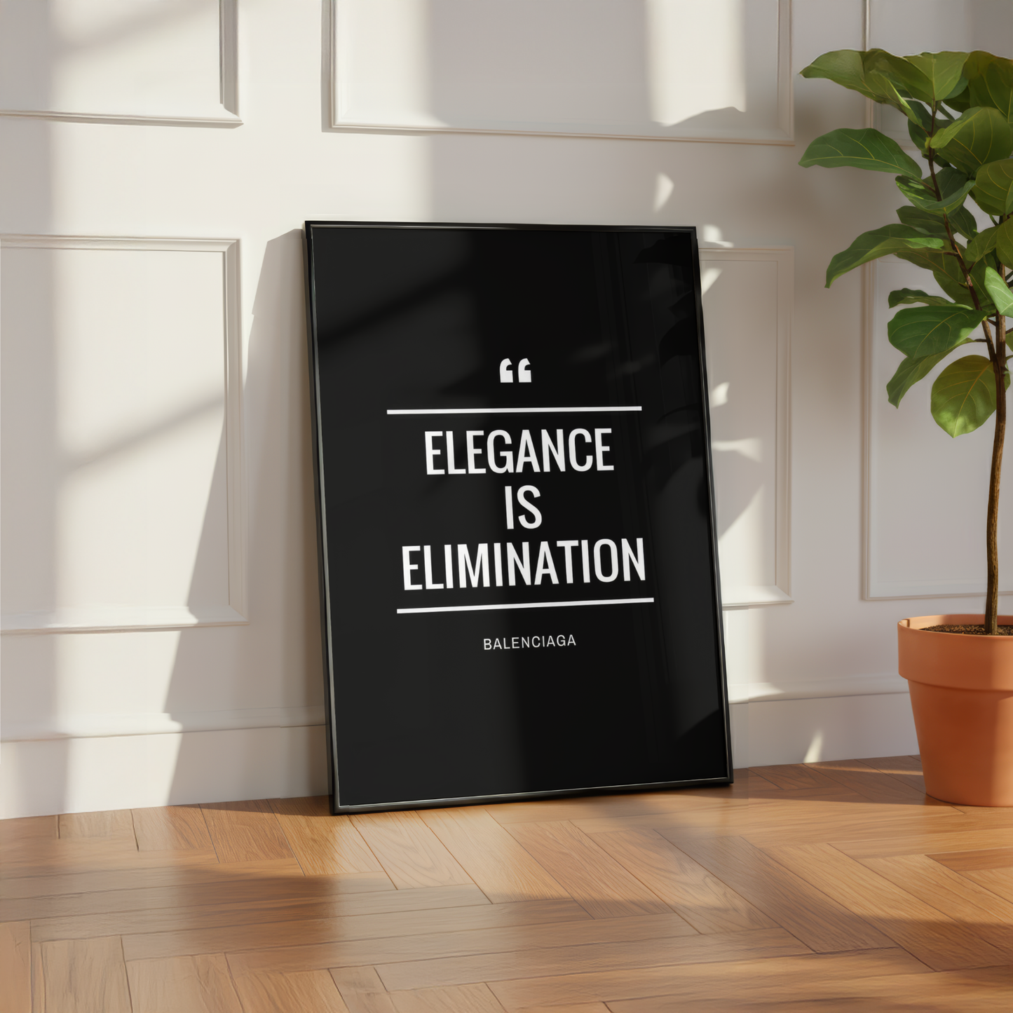 Balenciaga Quote Wall Art Black & White