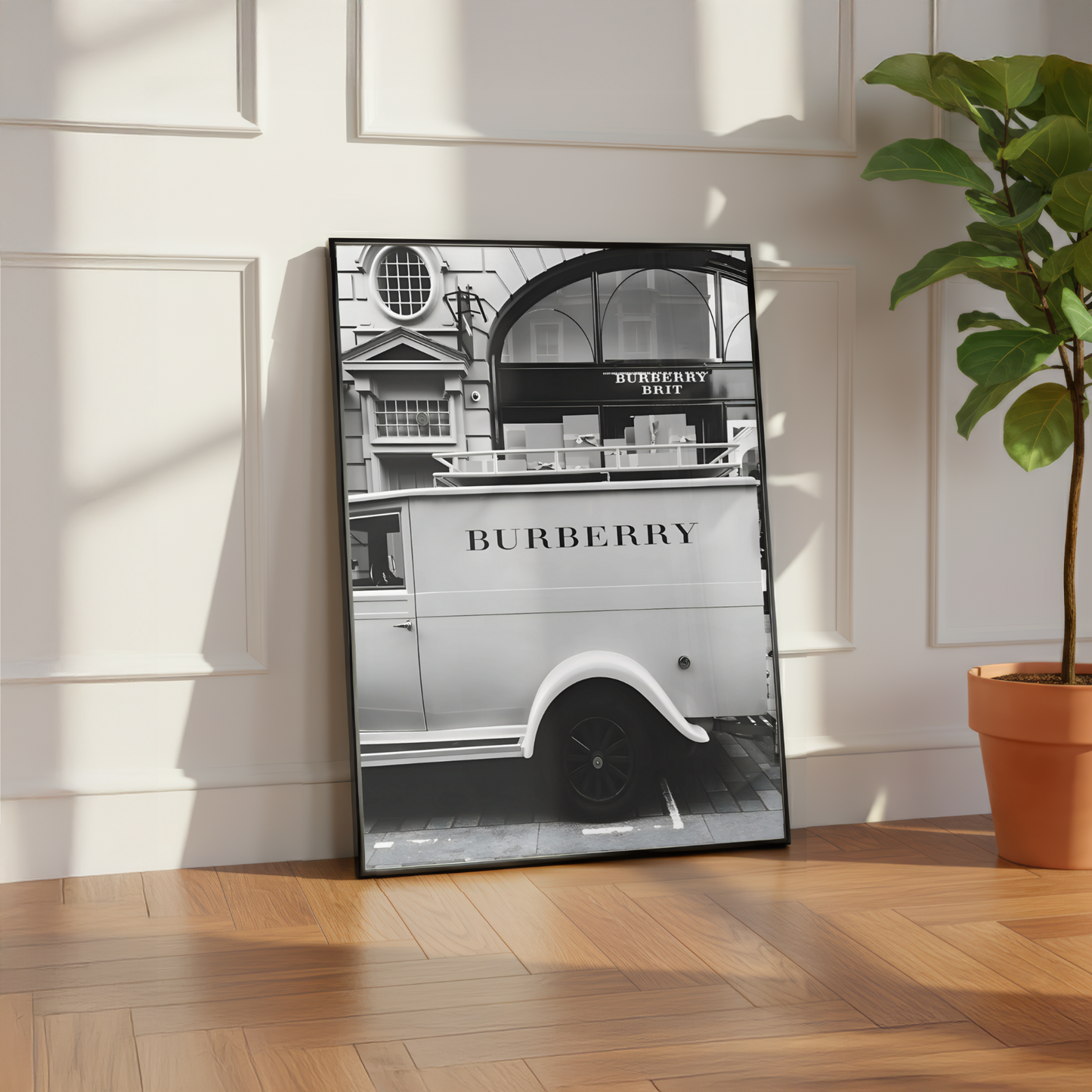 Burberry Vintage Car Print