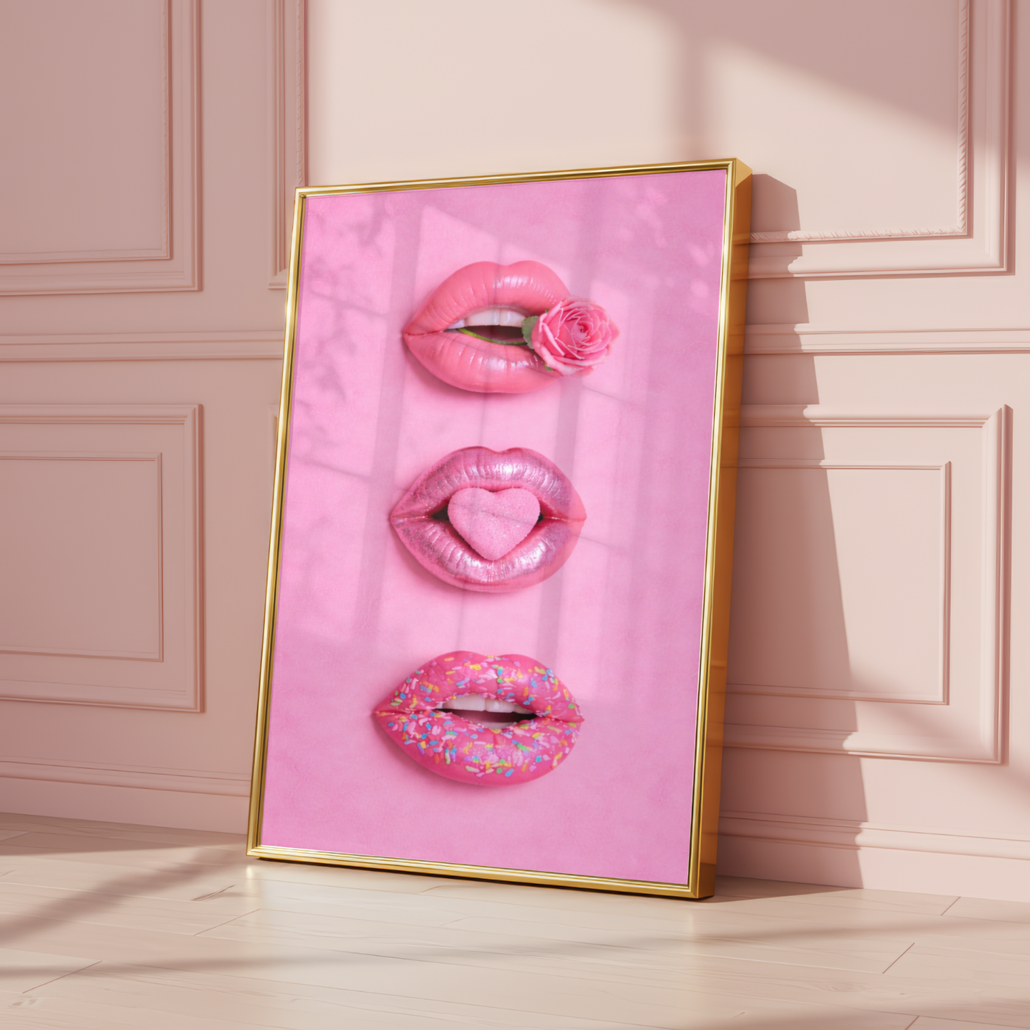 Pink Candy Lips Print