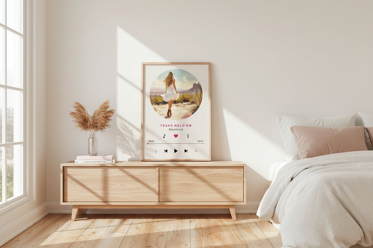 Texas Hold 'Em Music Player Wall Art