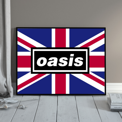 Oasis Union Jack Flag Print