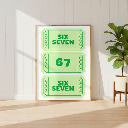 67 Green Poster