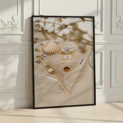 Chanel Flatlay Wall Art Print