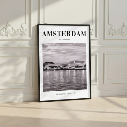 Amsterdam Eye Filmmuseum Monochrome Poster