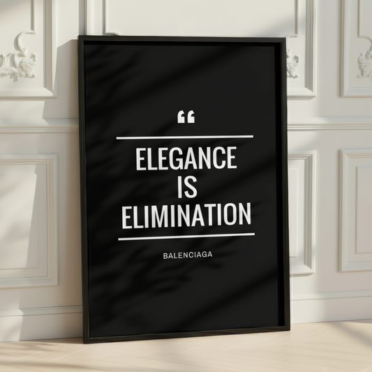 Balenciaga Quote Wall Art Black & White