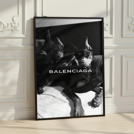 Luxury Balenciaga Doberman Dog Print