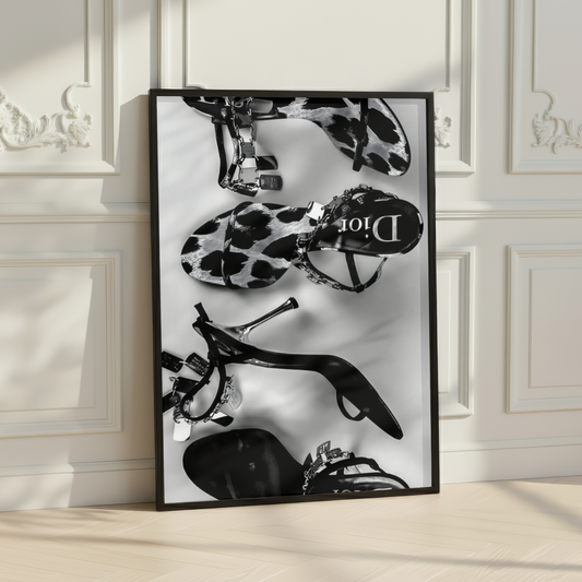 Leopard Heels Fashion Wall Art Print