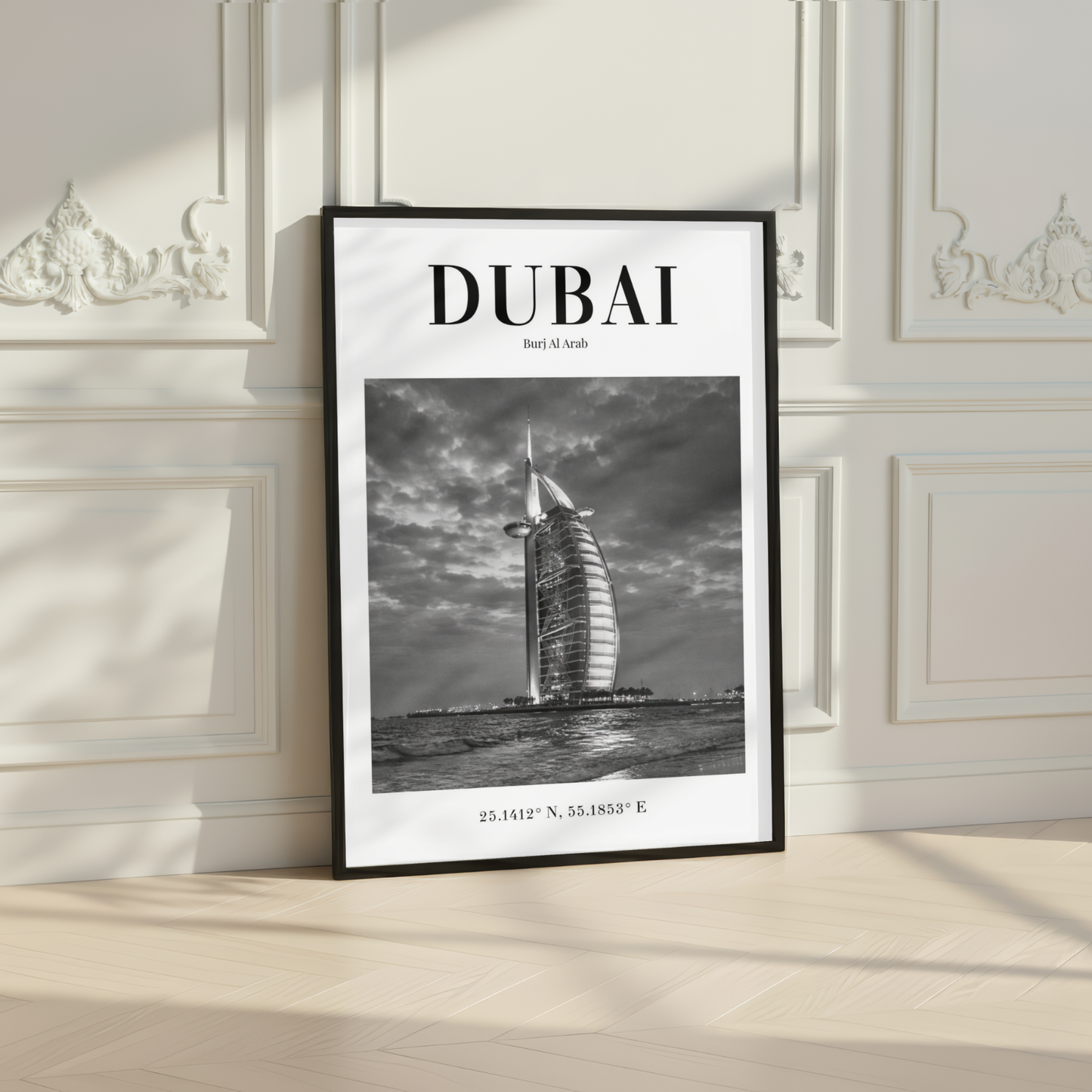 Dubai Burj Al Arab Monochrome Poster