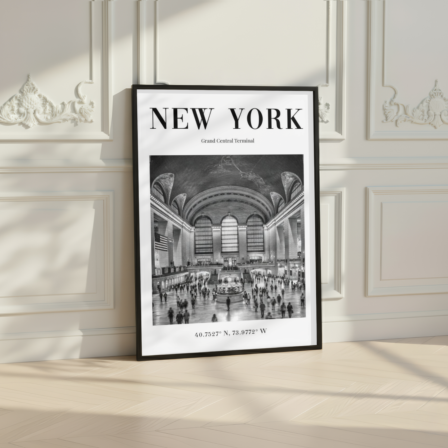 New York Grand Central Terminal Monochrome Poster