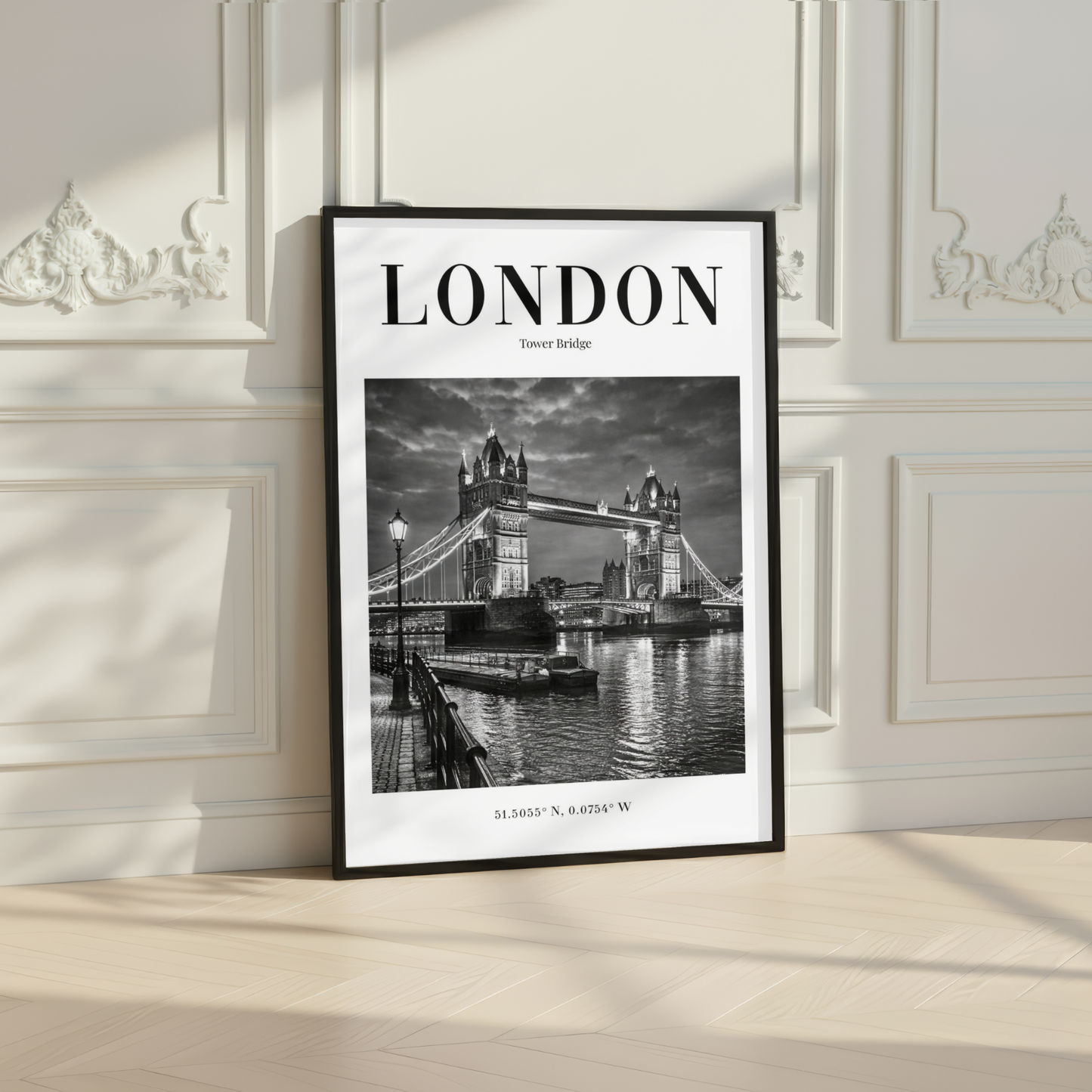 London Tower Bridge Monochrome Poster