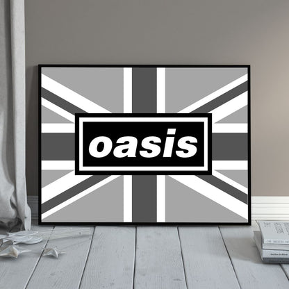 Oasis Union Jack Flag Print - Grey