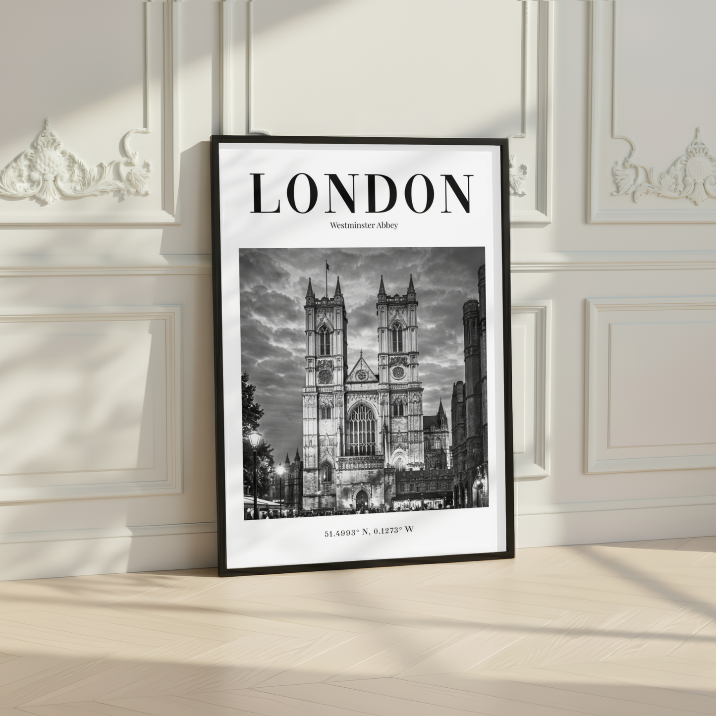 London Westminster Abbey Monochrome Poster
