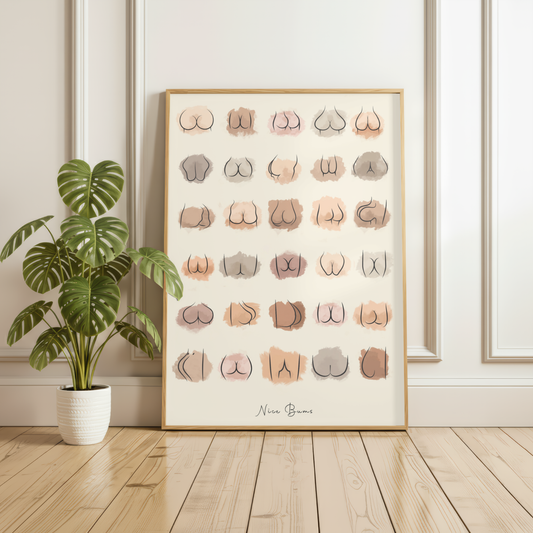 ''Nice Bum'' Bathroom Poster