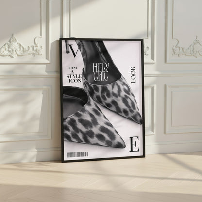 Leopard Heels Fashion Wall Art Print