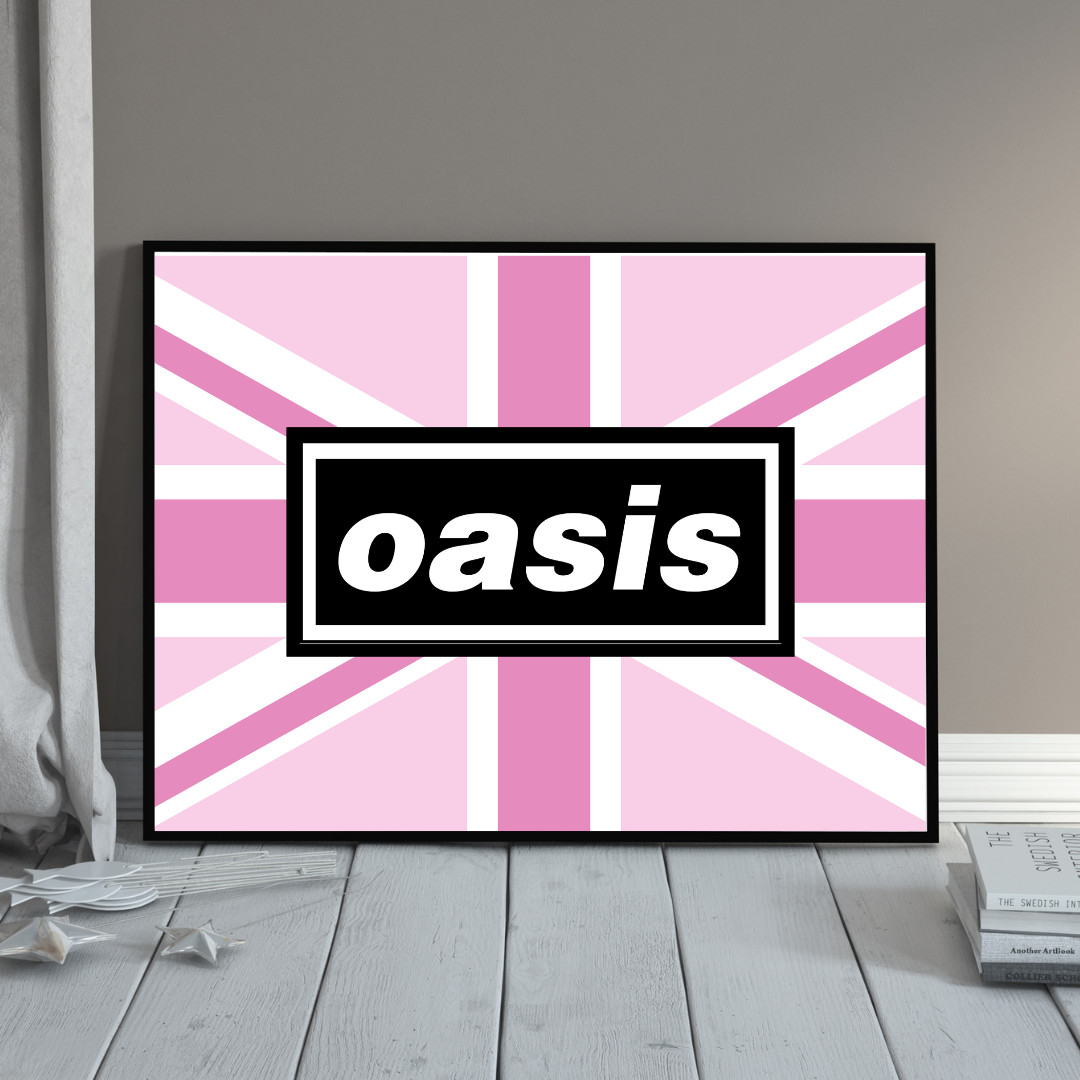 Oasis Union Jack Flag Print - Pink