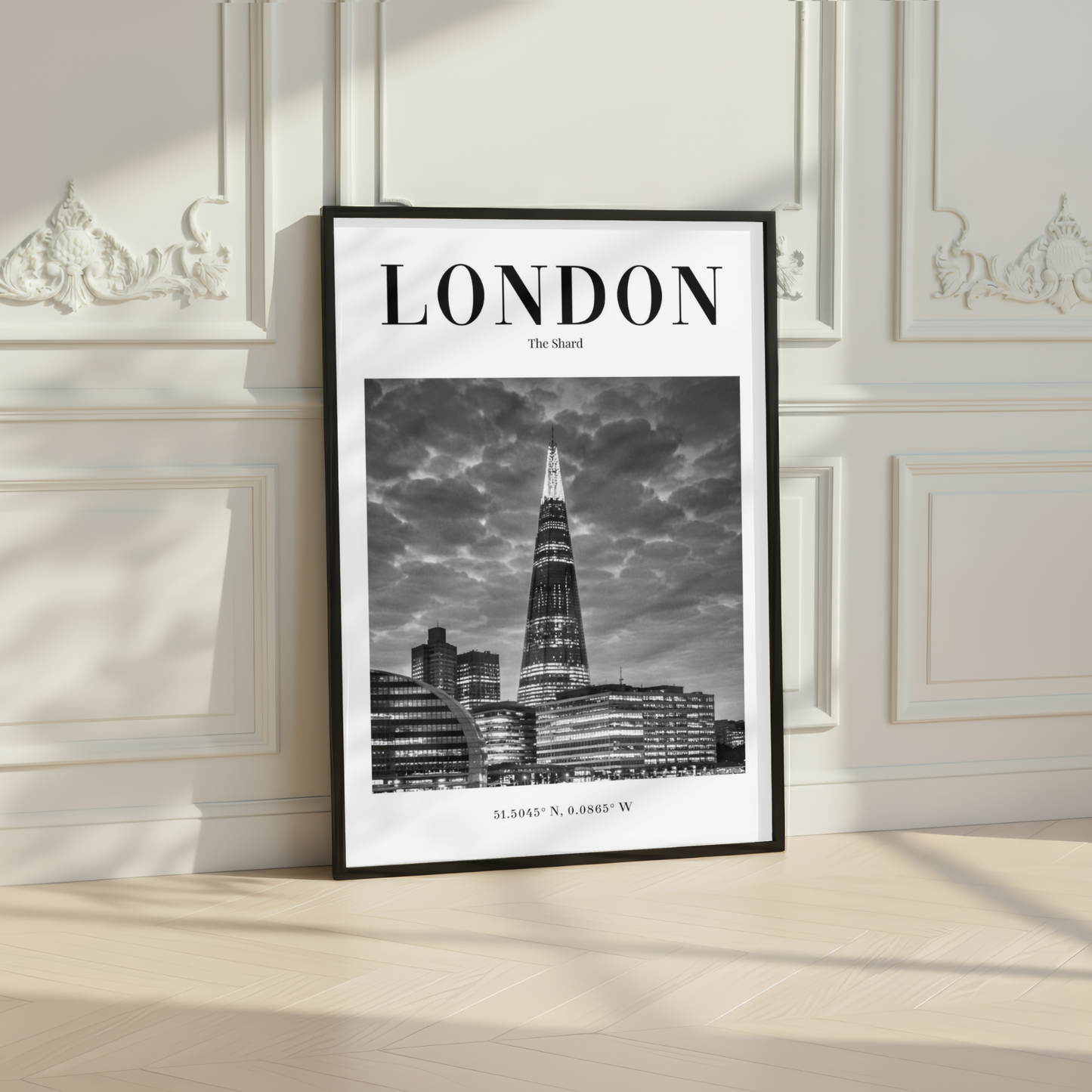 London The Shard Monochrome Poster