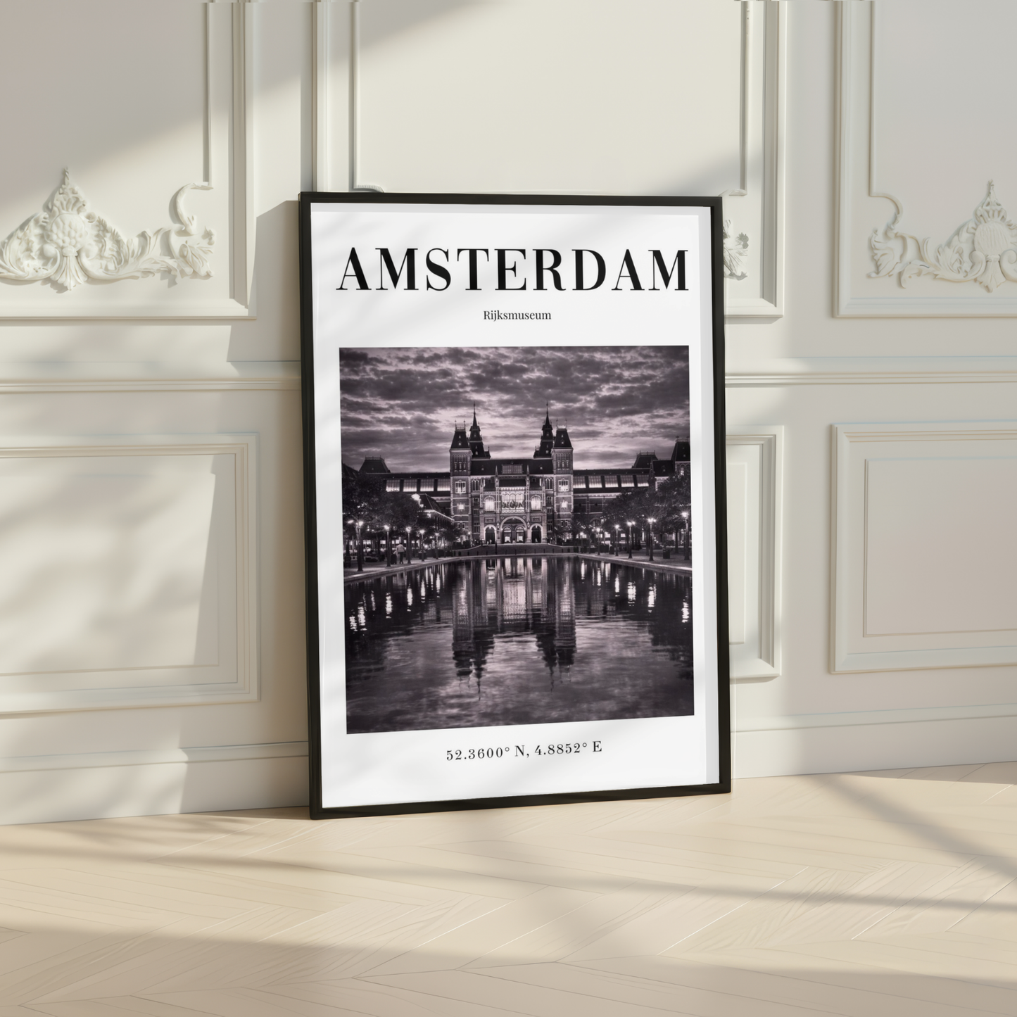 Amsterdam Rijksmuseum Monochrome Poster