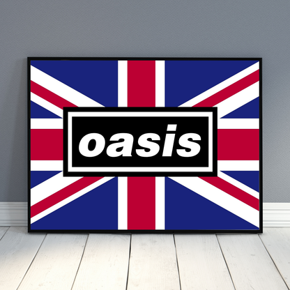 Oasis Union Jack Flag Print