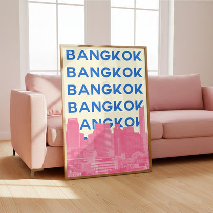 Bangkok Preppy Travel Poster