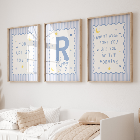 Set of 3 Boys Nursery Prints