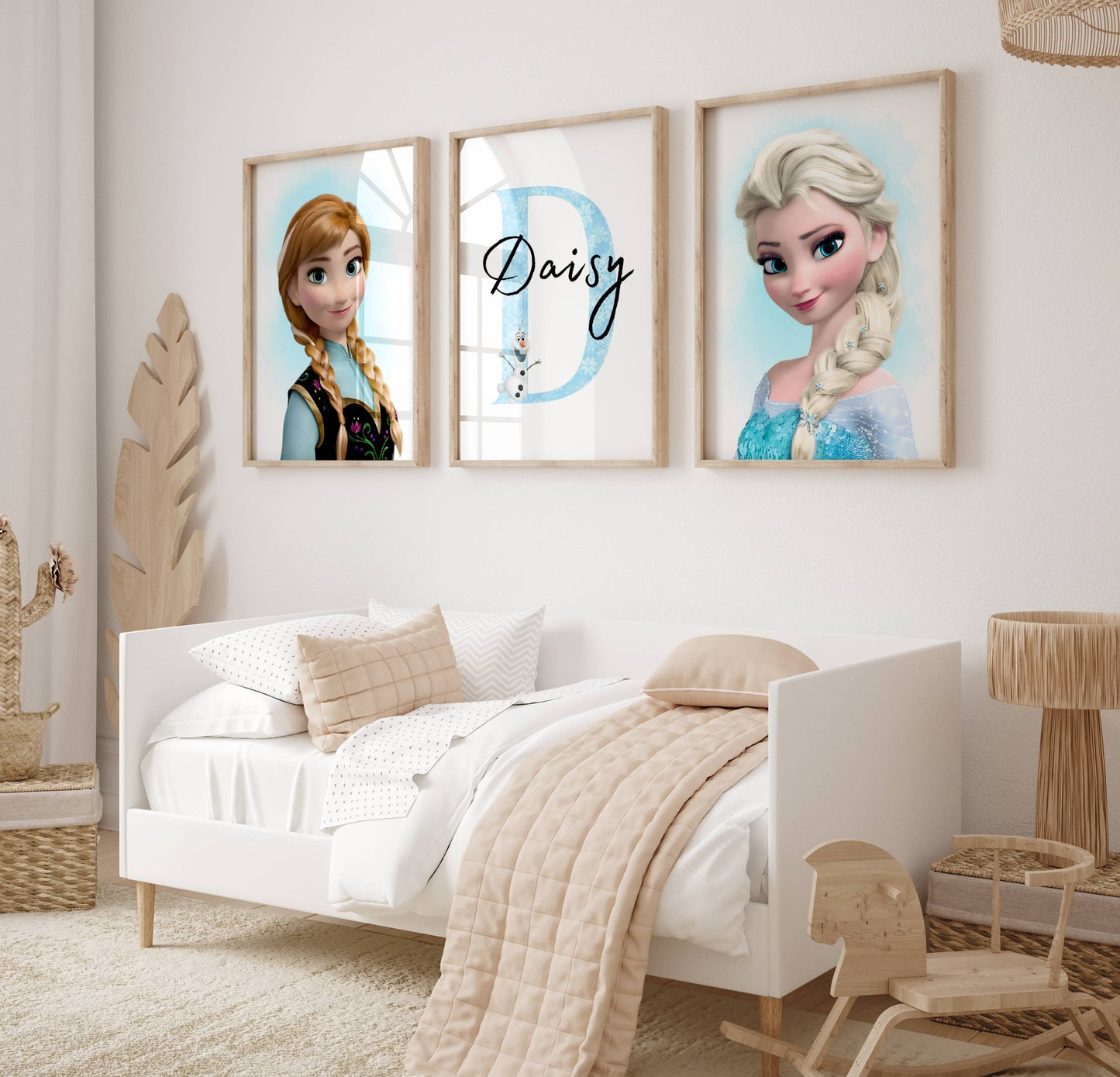 Blue Set of 3 Personalised Frozen Print