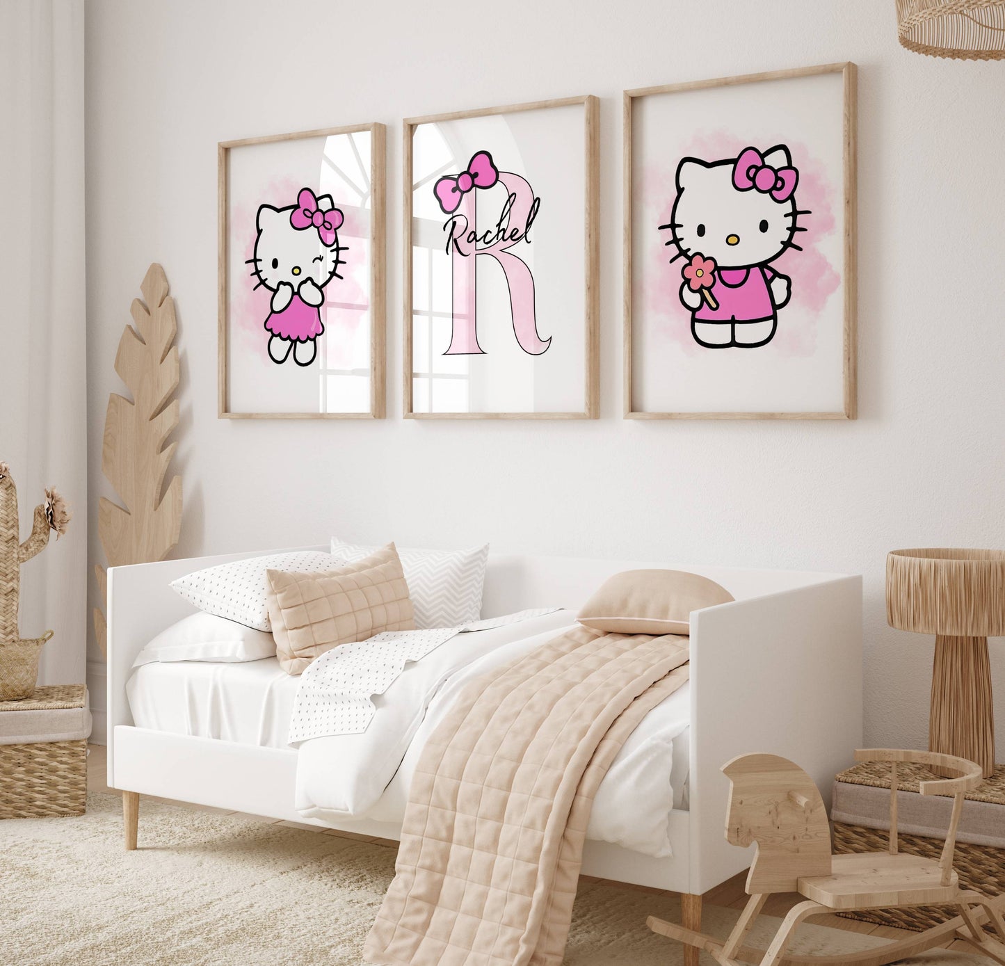 Set of 3 Personalised Hello Kitty Prints Posters