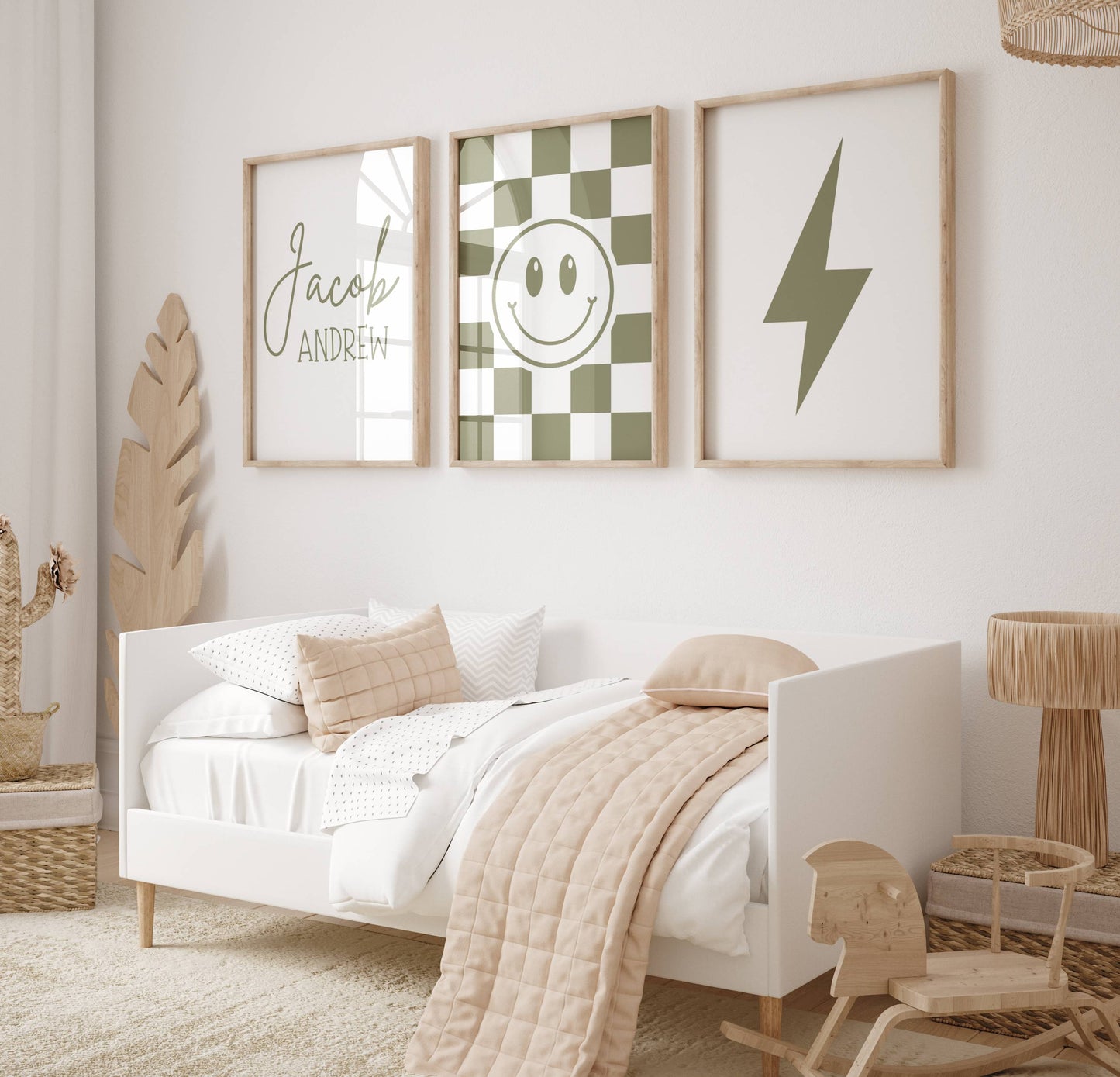 Set of 3 Boys Personalised Bedroom Prints