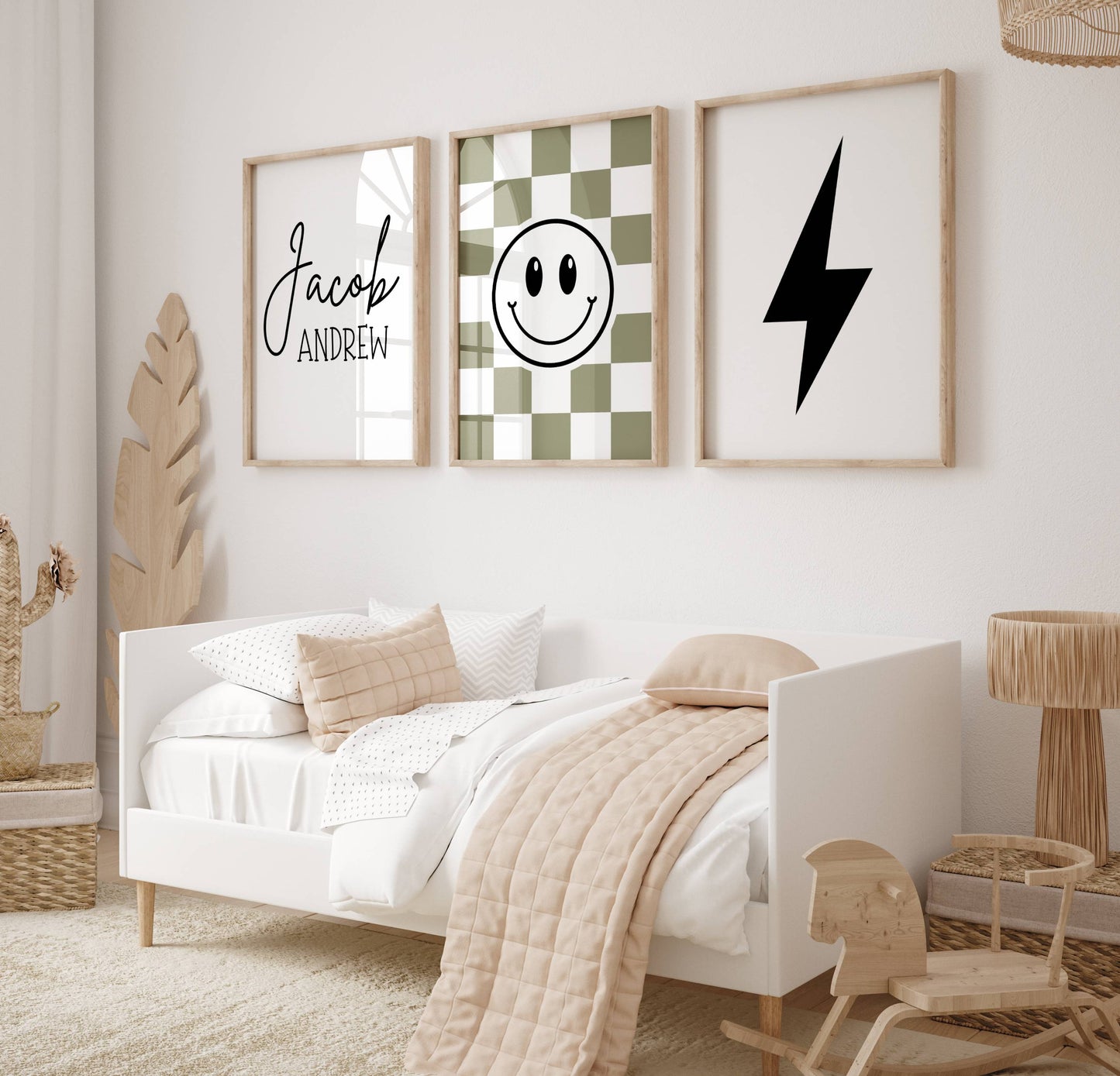 Set of 3 Boys / Girls Personalised Bedroom Prints