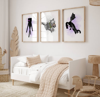 Set of 3 Minecraft Prints