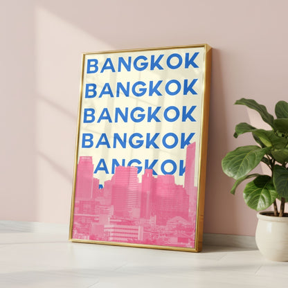 Bangkok Preppy Travel Poster
