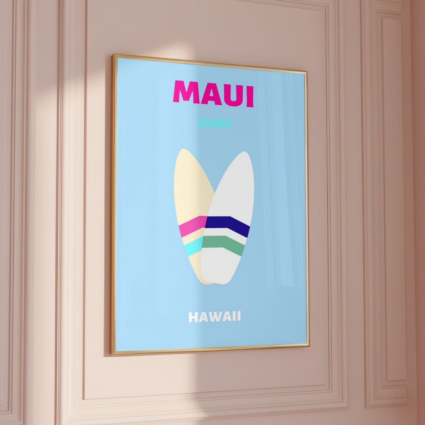 Maui Preppy Travel Poster