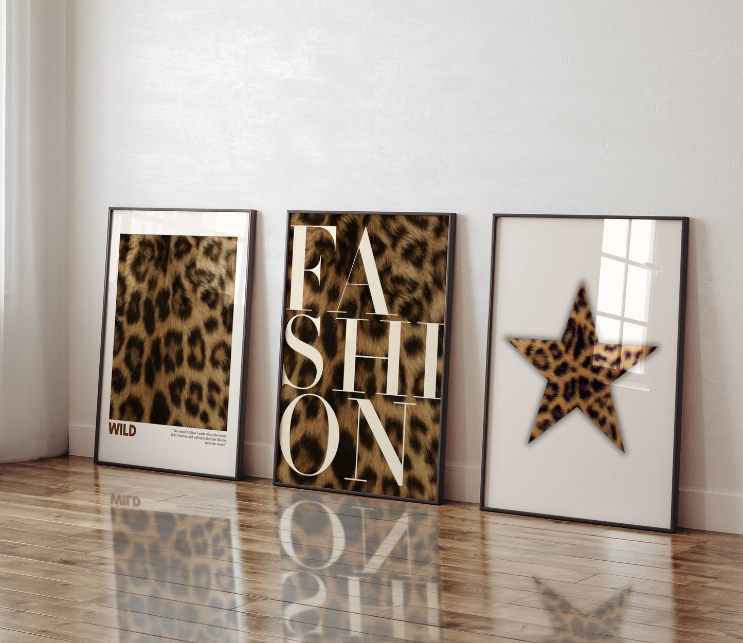 Leopard Print Fashion Wall Art Set of 3