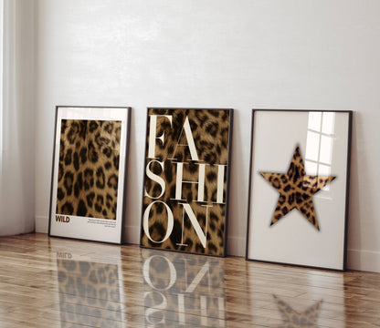 Leopard Print Fashion Wall Art Set of 3