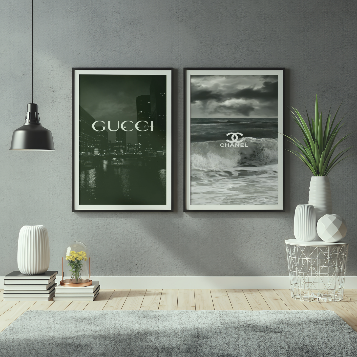 Set of 2 Chanel & Gucci Prints