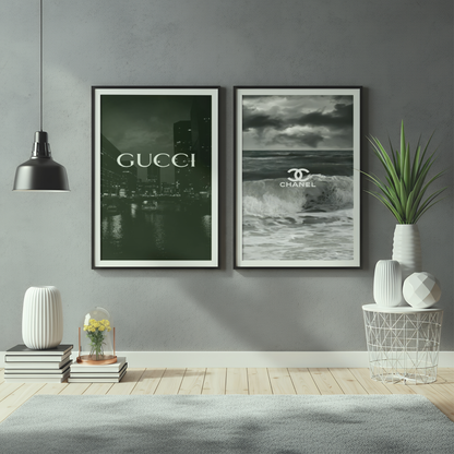 Set of 2 Chanel & Gucci Prints