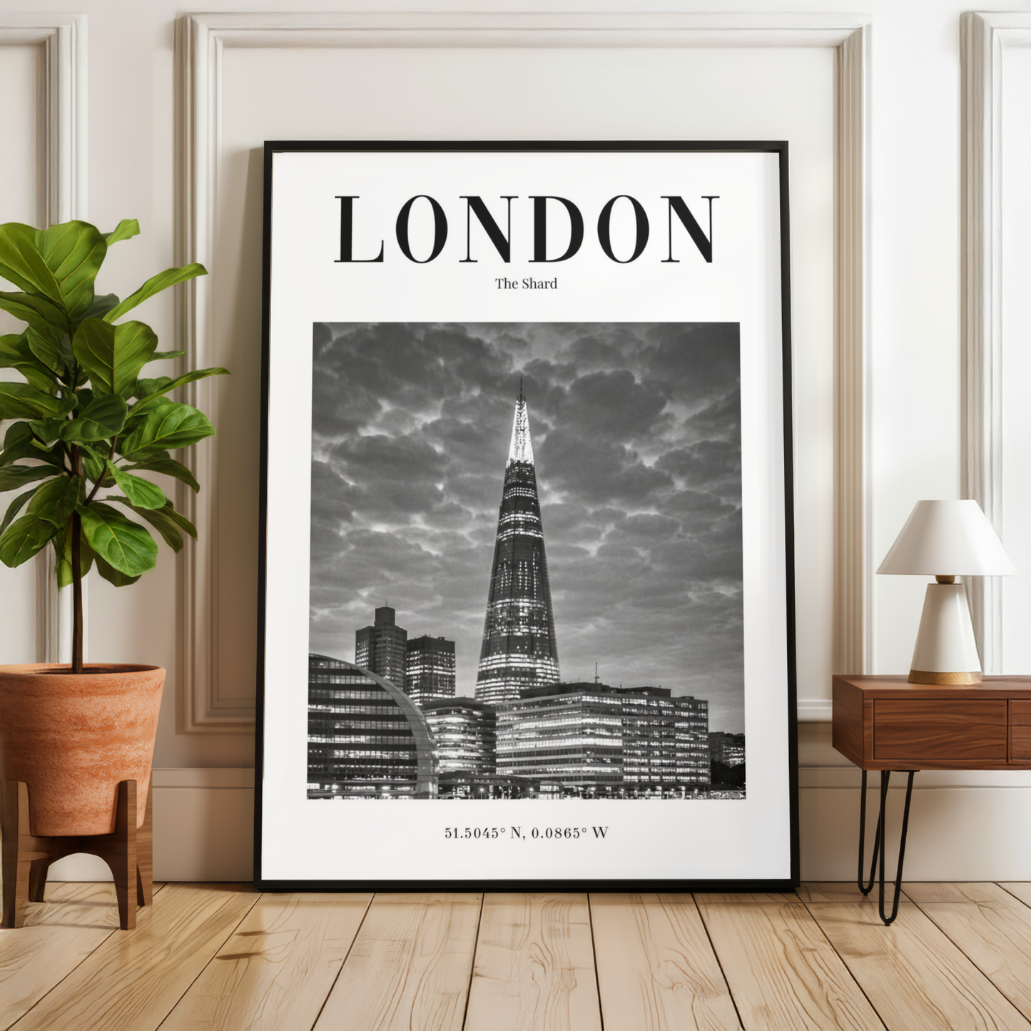 London The Shard Monochrome Poster