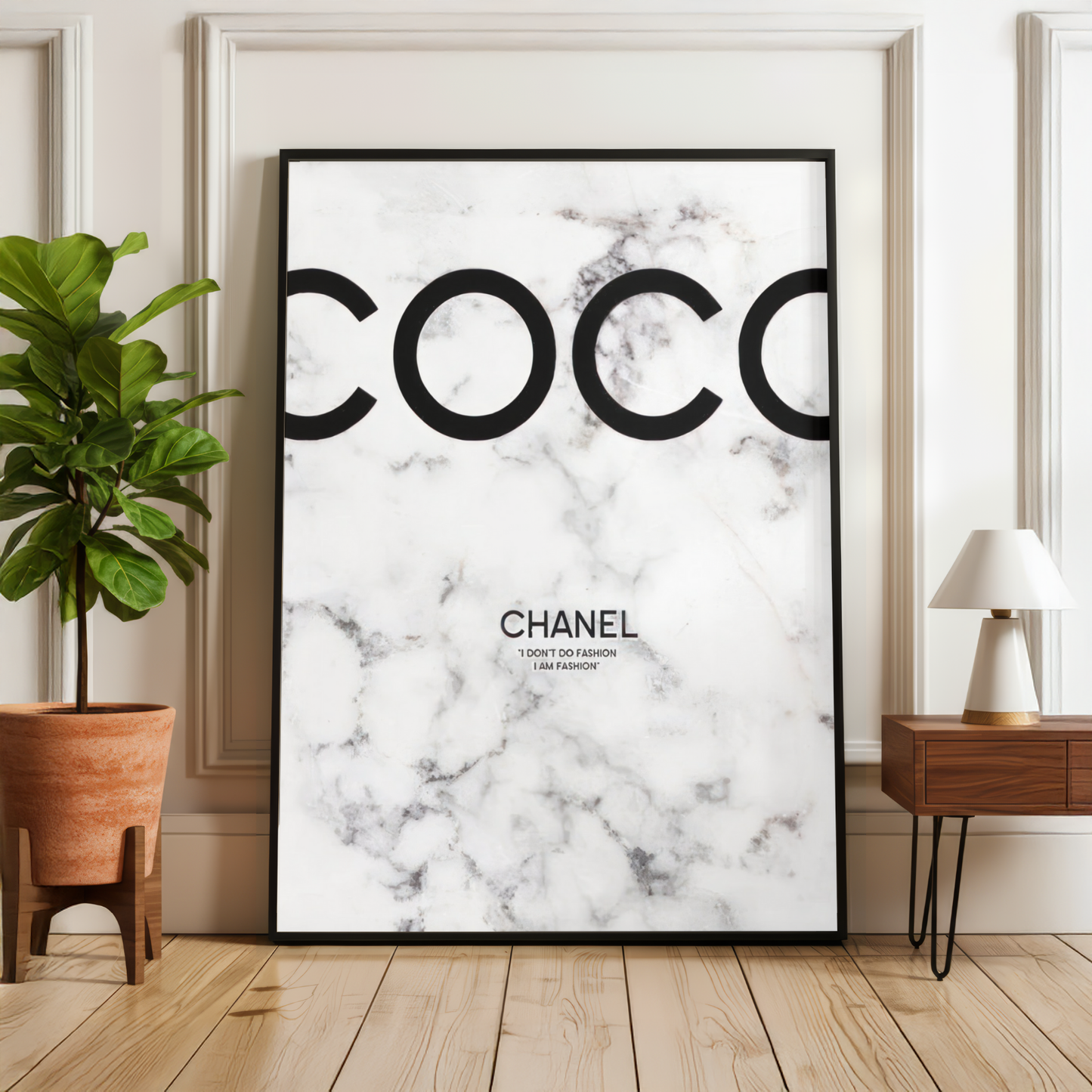 Coco Chanel Marble Wall Art Print