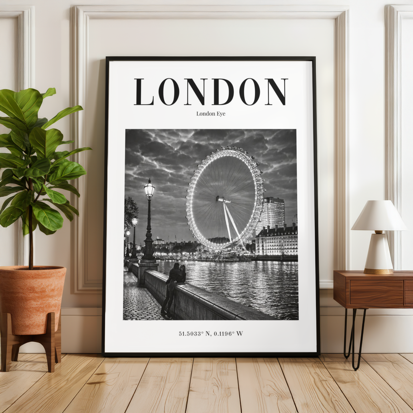 London Eye Monochrome Poster