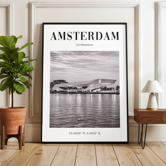 Amsterdam Eye Filmmuseum Monochrome Poster