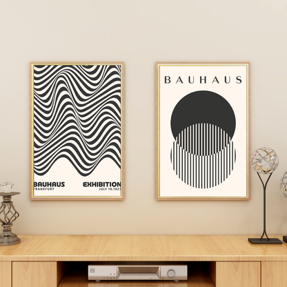 Set of 2 Black & Beige Bauhaus