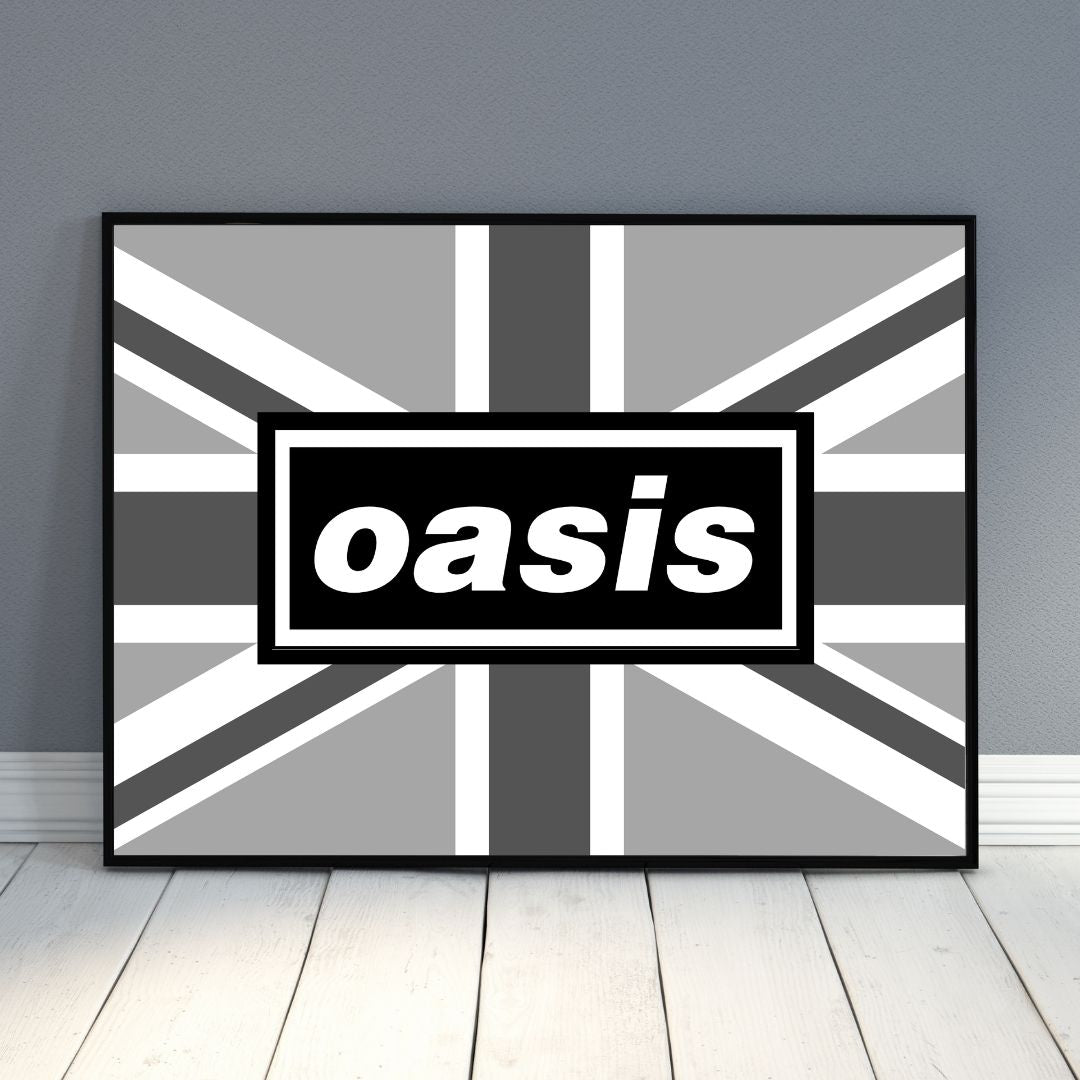 Oasis Union Jack Flag Print - Grey