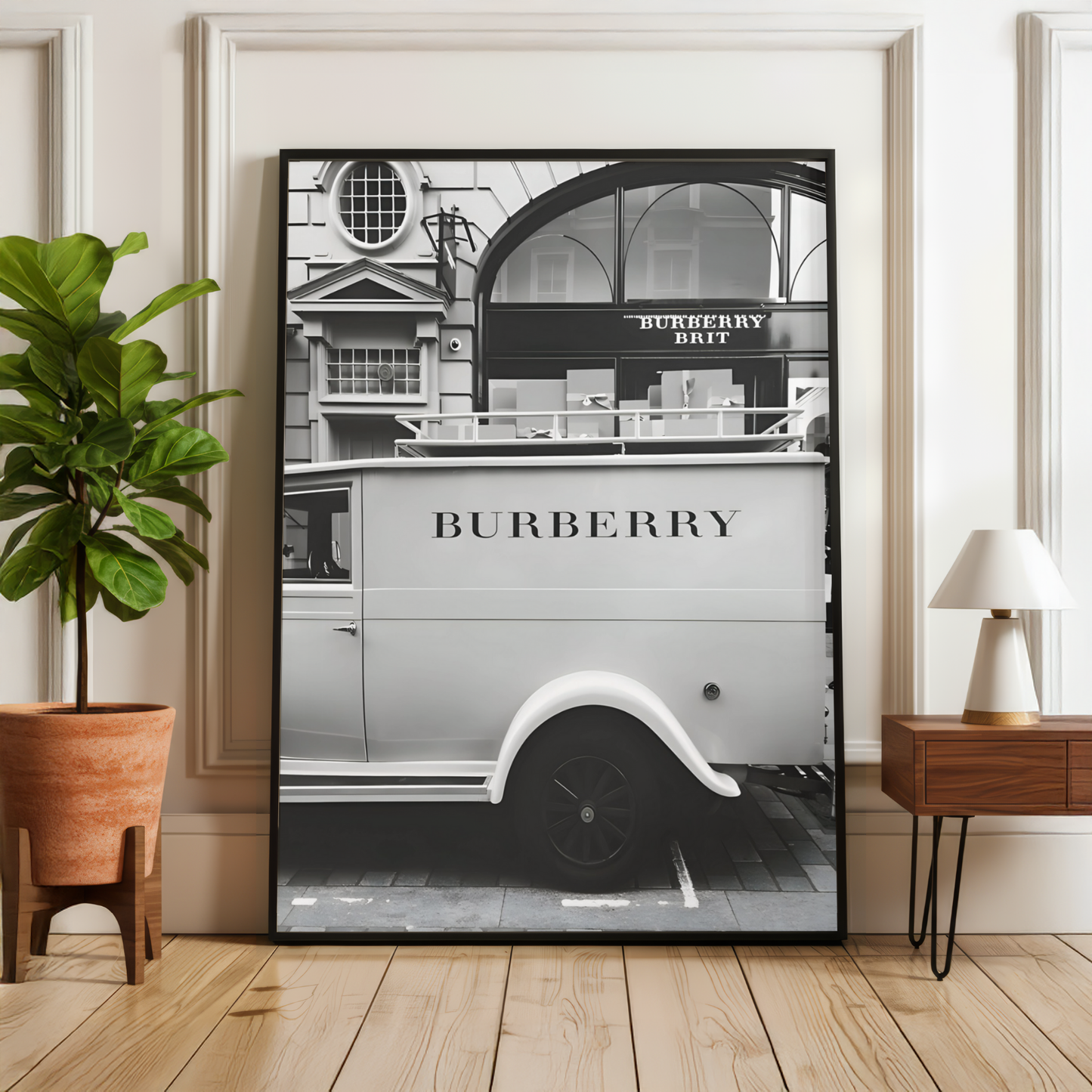Burberry Vintage Car Print
